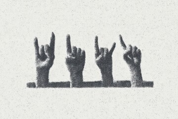 A distressed vintage poster-style design with abstract brushstrokes and grainy gradients. Beautiful simple AI generated image