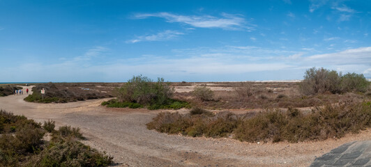 Paraje Natural Punta Entinas-Sabinar, catalogado como Espacio Natural Protegido. Roquetas de Mar,...
