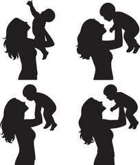 A Mother's Embrace  Pure Love in Silhouette