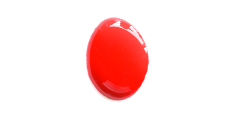 Bright red watercolor or ink stains with watercolor marks. Brush strokes and splashes of watercolor are set on a transparent background.