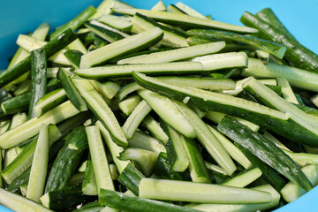 カットされたきゅうり