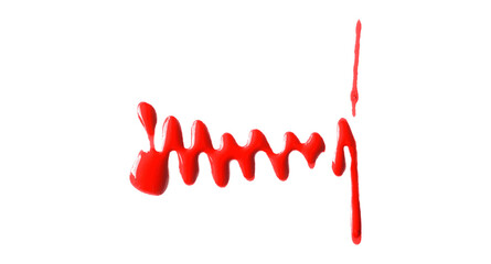 Bright red watercolor or ink stains with watercolor marks. Brush strokes and splashes of watercolor...