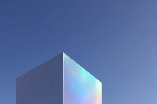 Close-up shot of thick paint of various bright colors flowing down and mixing together. Beautiful simple AI generated image