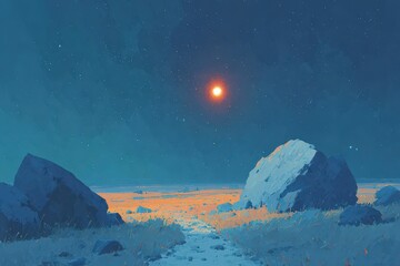 Dramatic low-angle shot of a statue reaching towards a swirling, vortex-like sky. Dark, moody, and evocative.. Beautiful simple AI generated image