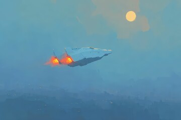 A cyberpunk-style portrait of a man with a digital face mask, glowing neon lines, and advanced robotic limbs . Beautiful simple AI generated image