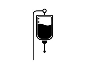 Iv drip bag medical infusion health care medicine drop vector illustration