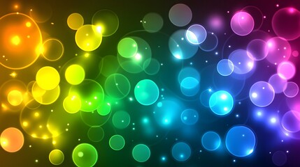 Rainbow Bokeh Lights Abstract Background