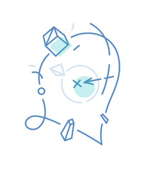 Illustration of linear geometric shapes. Vector. Abstract composition. Images for the background. A simple pattern. Background for design projects.