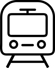 Metro icon flat subway transport