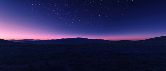 Fototapeta premium Starry night over the mountains