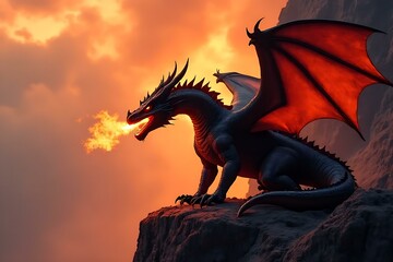 Fototapeta premium dragon in the sky