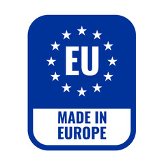 made in european union, eu, made in europe – label mark – vector illustration