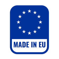 made in european union, eu, made in europe – label mark – vector illustration
