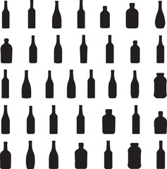 wine bottles vector illustration 100% vector file 