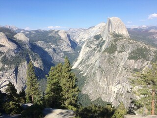 Half dome view in yosemite national park