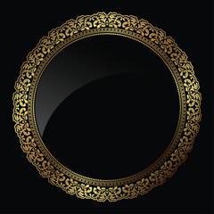 circular gold frame 1103.eps
