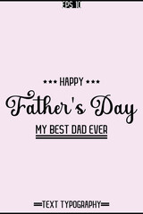 Cursive Text Typography Of Happy Father's Day Vertical Template