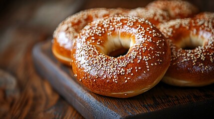 bagel with poppy seeds