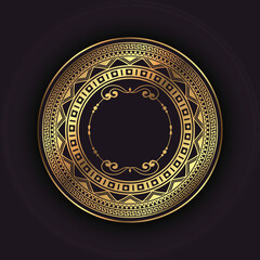 elegant background with gold circular frame 1406