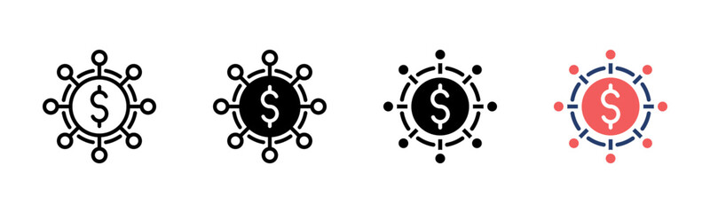 Business Model icon sheet multiple style collection