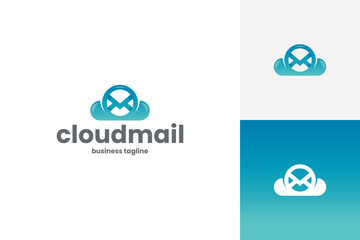 cloud mail logo vector