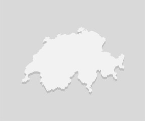 Fototapeta premium Vector map Switzerland, template outline country