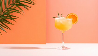Peachy Orange Cocktail In A Glass