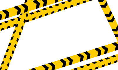 Crisscross police caution tapes with bold yellow and black design