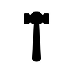Toy hammer silhouette vector flat illustration design.