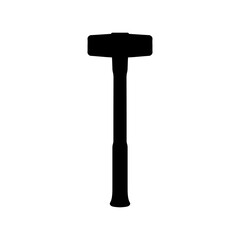 Sledgehammer silhouette vector flat illustration design.
