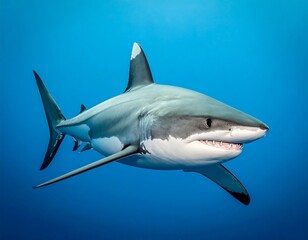 Fototapeta premium Shark in blue water