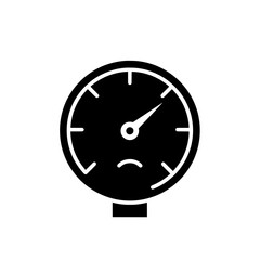 Pressure Gauge Illustration: A symbolic representation of a pressure gauge, rendered in a minimalist, black and white style, its needle pointing to a critical level.