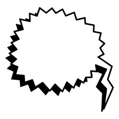  Speech Bubble Black and White Illustration Set 