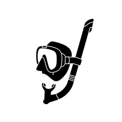 Dive Mask Silhouette: The iconic silhouette of a dive mask and snorkel, evoking adventure and underwater exploration, is a simple yet striking visual.