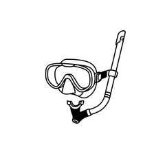 Snorkel Gear: A simple outline of snorkel gear, a must-have for any underwater adventure.