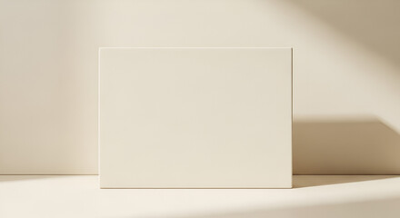 Blank Canvas Mockup Minimalist Beige Square Artwork Template