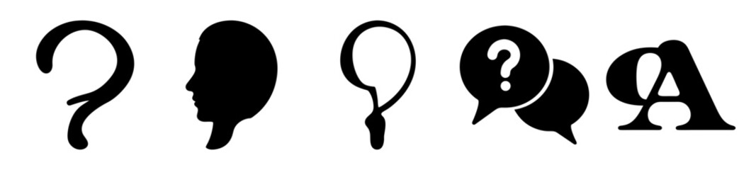 Conceptual visual of questions and answers illustrating thought process and solution