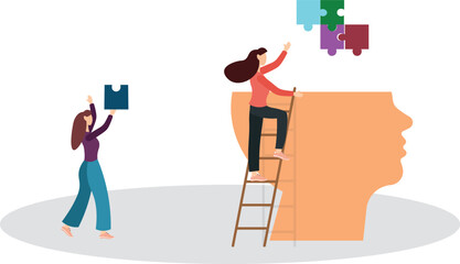 Offer solution to solve problem, consultant or manager advice to team member,flat characters.