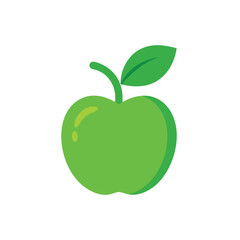 Vector illustration of an green apple
