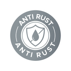 Anti-Rust logo badge vector, anti-rust badge labels, anti-rust stamp