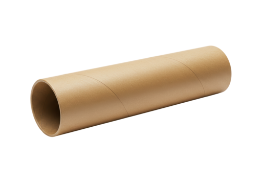 Isolated Cardboard Tube for Creative Projects
