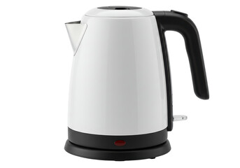 Isolated Sleek White Electric Kettle