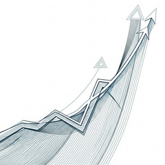 business graph with arrow