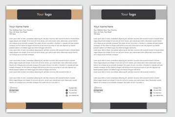 Abstract Corporate Business Style Letterhead Design Vector Template For Your Project. Simple And Clean Print Ready Design, Elegant Flat Design Vector Illustration.