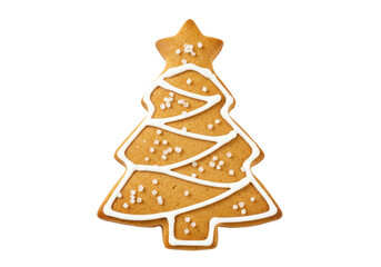 Isolated Christmas Tree Gingerbread Cookie