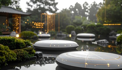 Zen in the Air &ndash; Floating Meditation Pods in Japanese Garden