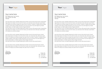 Abstract Corporate Business Style Letterhead Design Vector Template For Your Project. Simple And Clean Print Ready Design, Elegant Flat Design Vector Illustration.