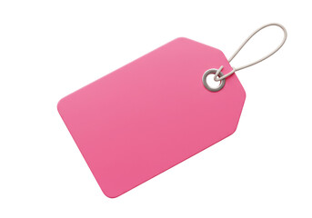 Isolated Simple Pink Price Tag or Label