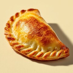 Golden-Brown Baked Pastry with Flaky Crust Perfectly Shaped and Served on a Soft Beige Surface, Ideal for Culinary Photography and Food Blogs