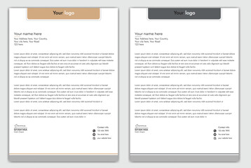 Abstract Corporate Business Style Letterhead Design Vector Template For Your Project. Simple And Clean Print Ready Design, Elegant Flat Design Vector Illustration.